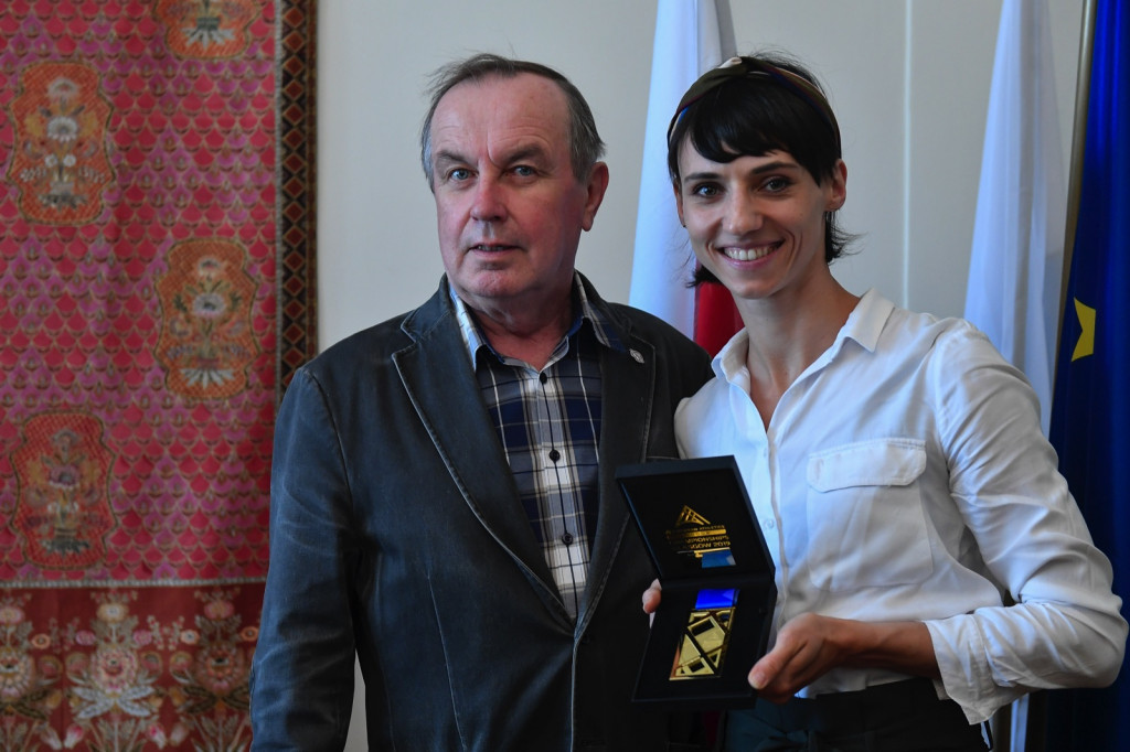 Uhonorowanie Anny Kiełbasińskiej przez Prezydenta Sopotu