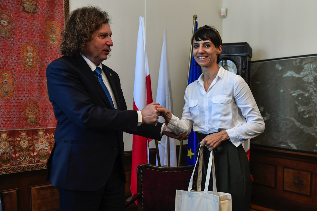 Uhonorowanie Anny Kiełbasińskiej przez Prezydenta Sopotu