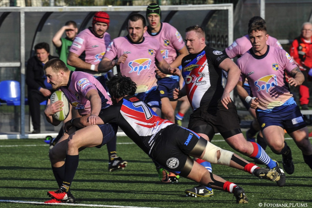 mecz rugby Ogniwo Sopot - KS Budowlani Łódź