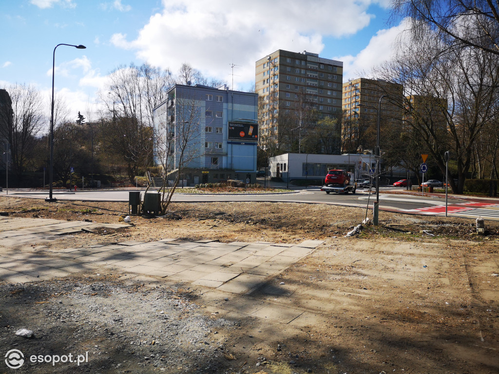 Teren dawnego ryneczku przy SKM Sopot Kamienny Potok