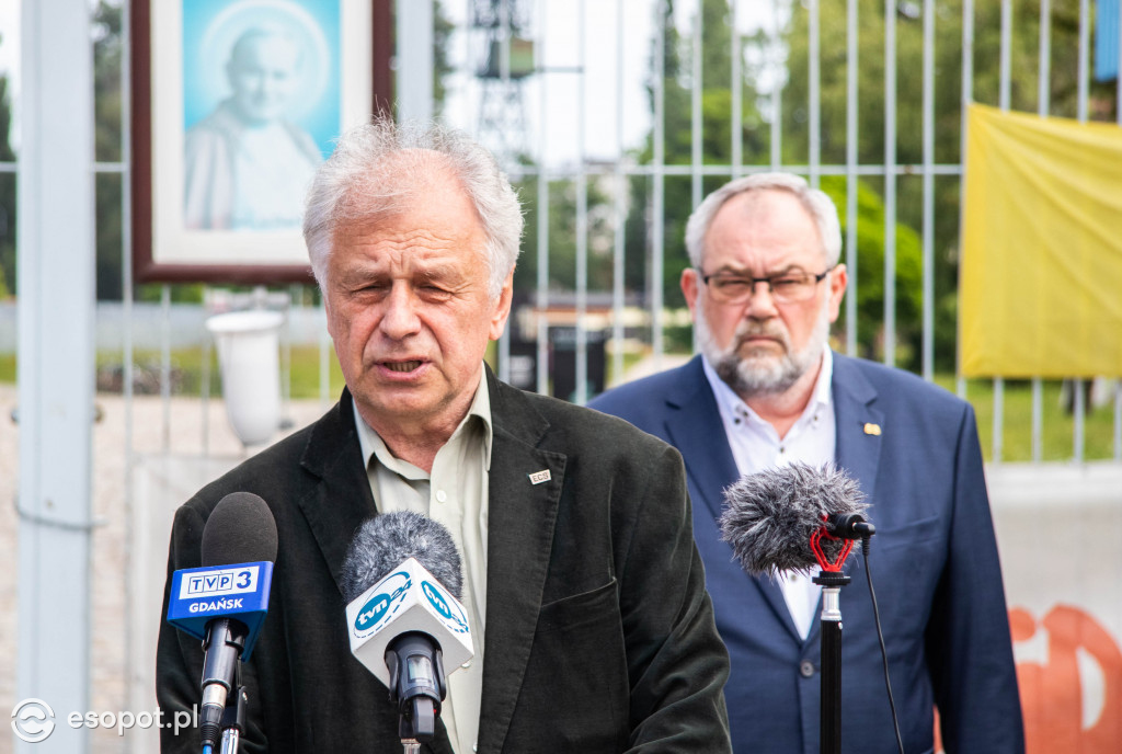 Briefing prasowy prezydentów Sopotu, Gdańska oraz legend Solidarności