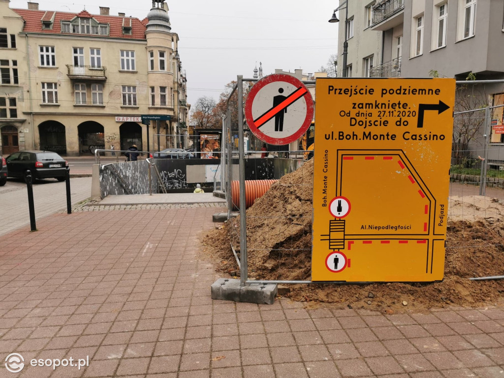 Przebudowa tunelu pod al. Niepodległości w Sopocie - 11.2020