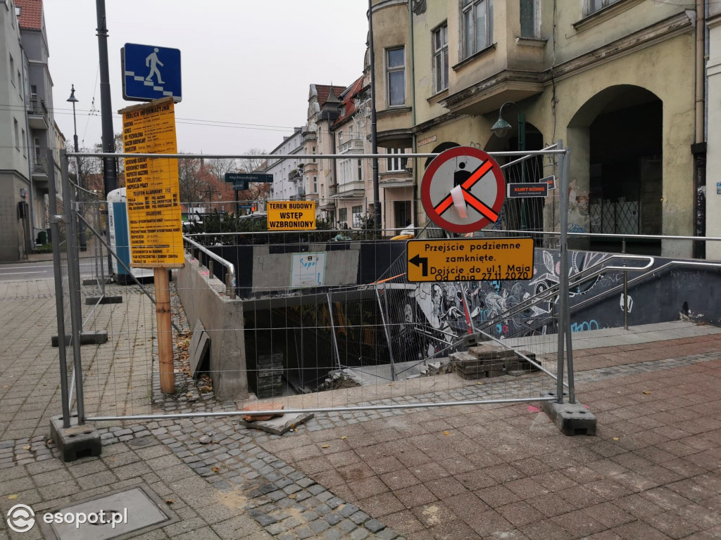 Przebudowa tunelu pod al. Niepodległości w Sopocie - 11.2020