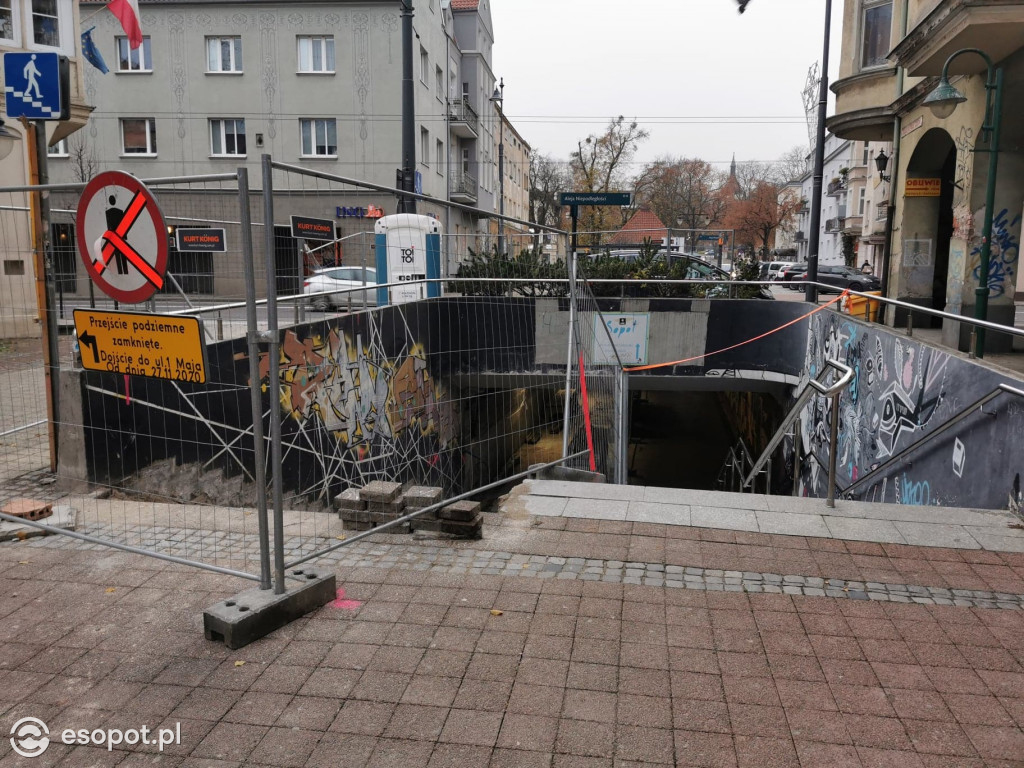 Przebudowa tunelu pod al. Niepodległości w Sopocie - 11.2020