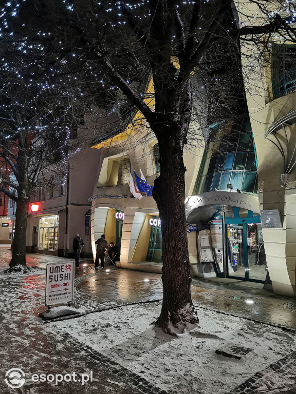 Piękny zimowy Sopot - śnieg przyprószył kurort 01.2020 [FOTO]