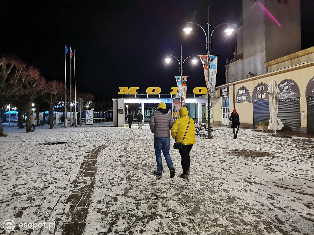 Piękny zimowy Sopot - śnieg przyprószył kurort 01.2020 [FOTO]