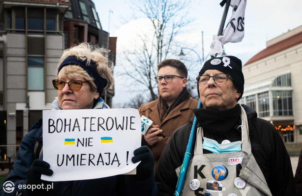 Sopot – solidarnie z Ukrainą. Wiec poparcia dla narodu ukraińskiego