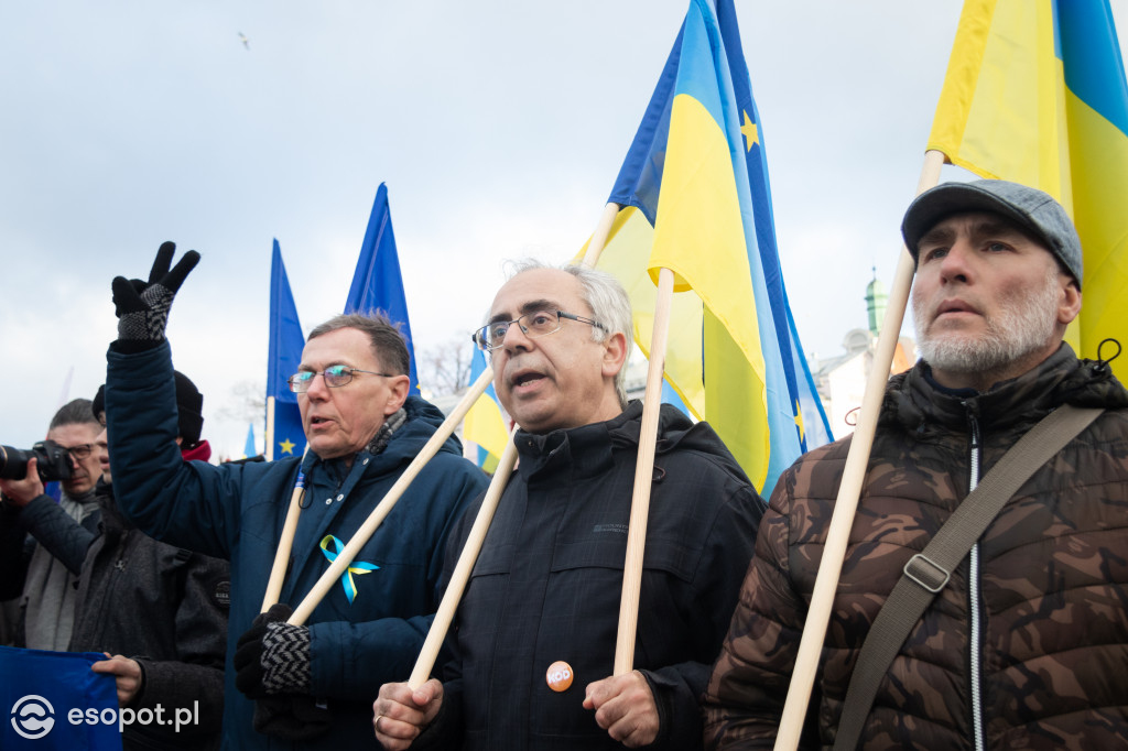 Sopot – solidarnie z Ukrainą. Wiec poparcia dla narodu ukraińskiego
