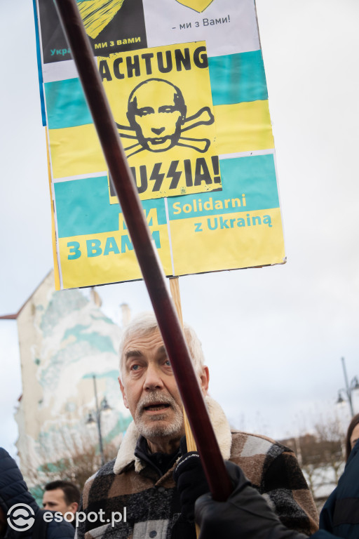Sopot – solidarnie z Ukrainą. Wiec poparcia dla narodu ukraińskiego