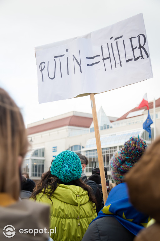 Sopot – solidarnie z Ukrainą. Wiec poparcia dla narodu ukraińskiego