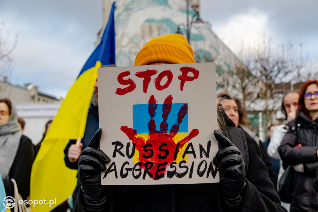 Sopot – solidarnie z Ukrainą. Wiec poparcia dla narodu ukraińskiego