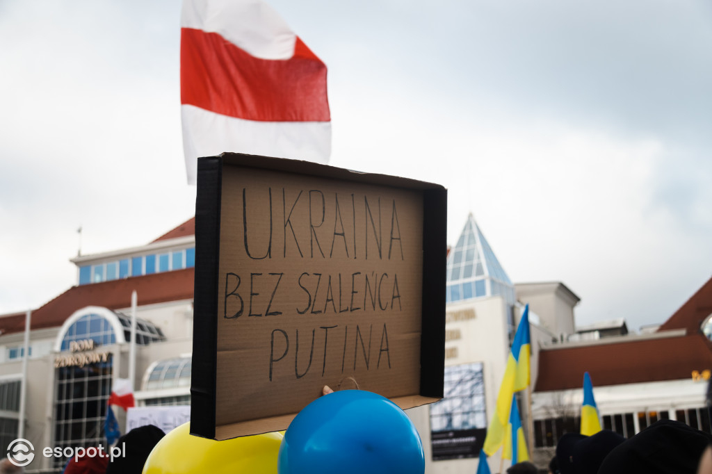 Sopot – solidarnie z Ukrainą. Wiec poparcia dla narodu ukraińskiego