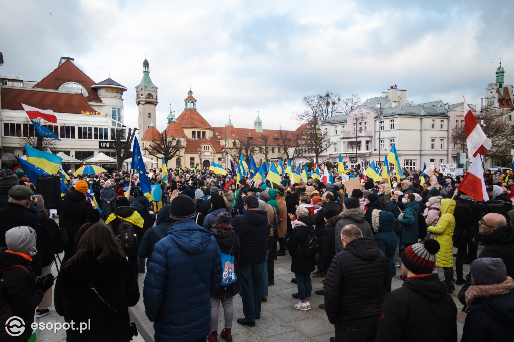 Sopot – solidarnie z Ukrainą. Wiec poparcia dla narodu ukraińskiego
