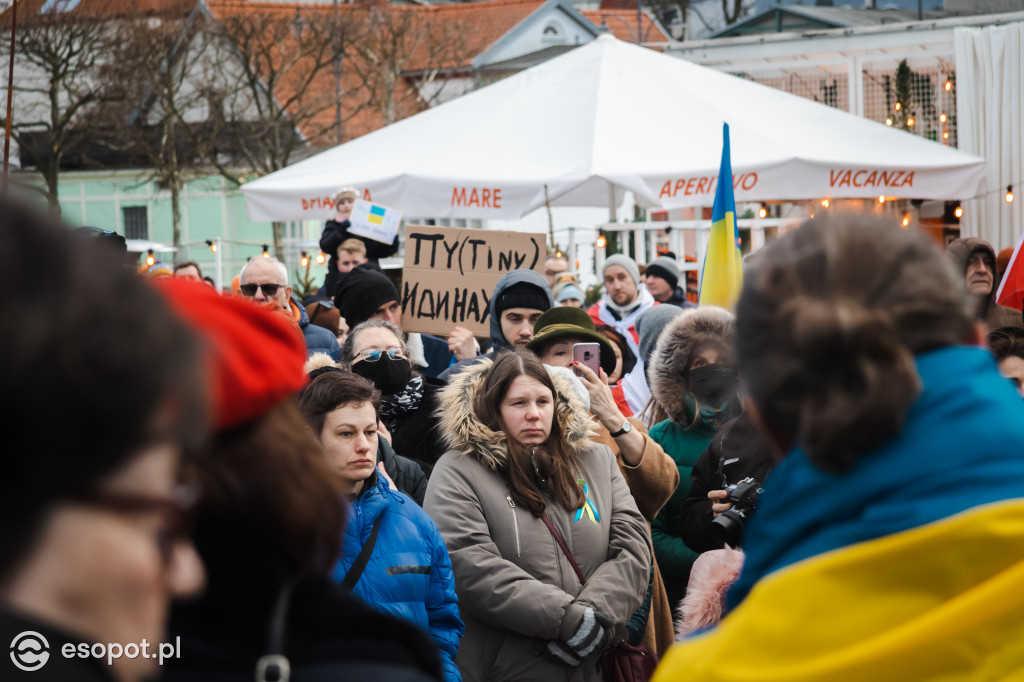 Sopot – solidarnie z Ukrainą. Wiec poparcia dla narodu ukraińskiego