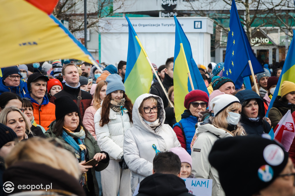 Sopot – solidarnie z Ukrainą. Wiec poparcia dla narodu ukraińskiego