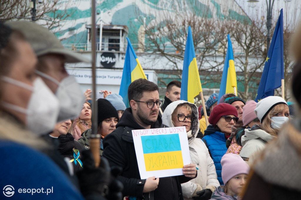 Sopot – solidarnie z Ukrainą. Wiec poparcia dla narodu ukraińskiego