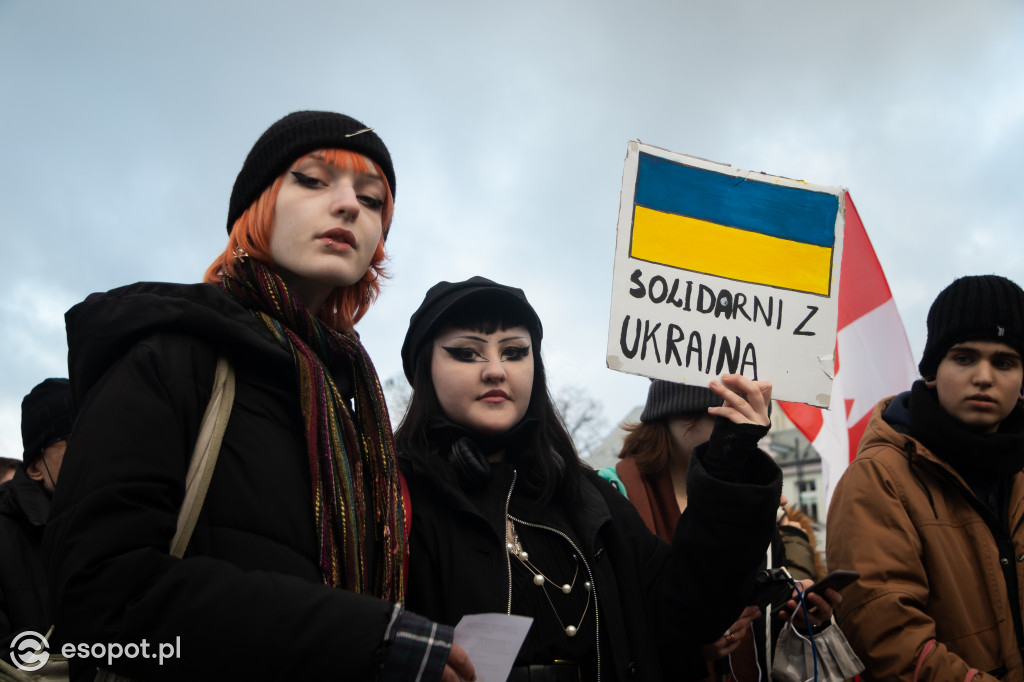 Sopot – solidarnie z Ukrainą. Wiec poparcia dla narodu ukraińskiego