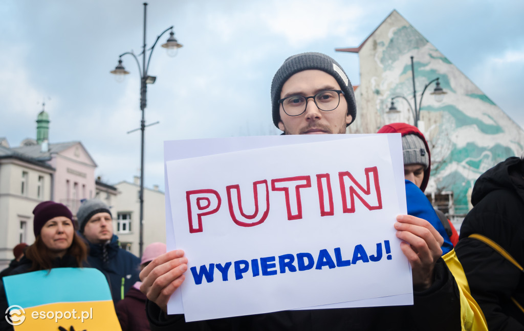 Sopot – solidarnie z Ukrainą. Wiec poparcia dla narodu ukraińskiego