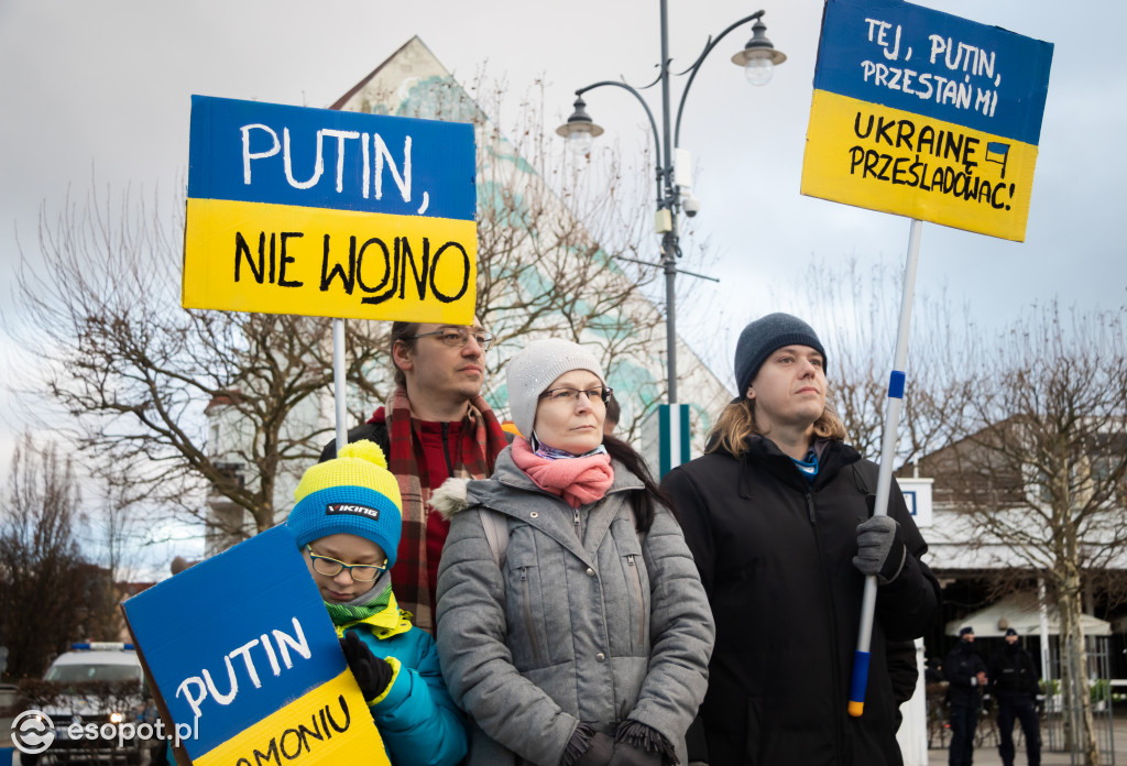 Sopot – solidarnie z Ukrainą. Wiec poparcia dla narodu ukraińskiego