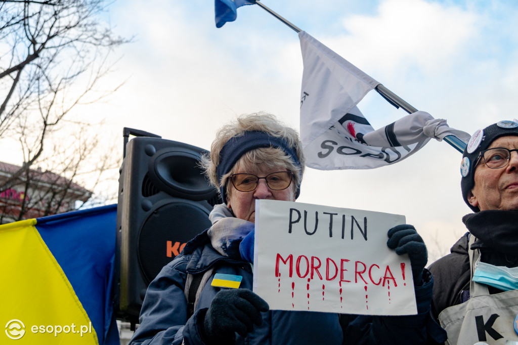 Sopot – solidarnie z Ukrainą. Wiec poparcia dla narodu ukraińskiego