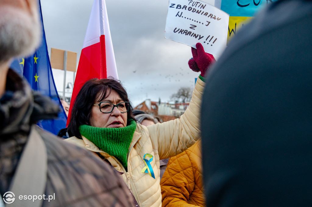 Sopot – solidarnie z Ukrainą. Wiec poparcia dla narodu ukraińskiego