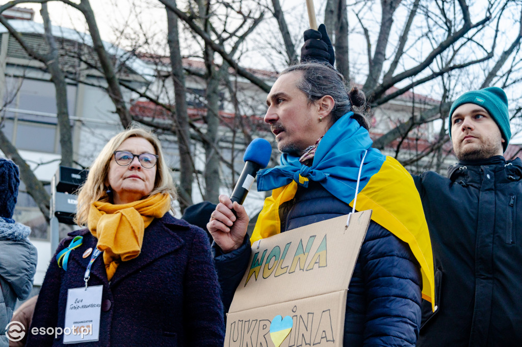 Sopot – solidarnie z Ukrainą. Wiec poparcia dla narodu ukraińskiego