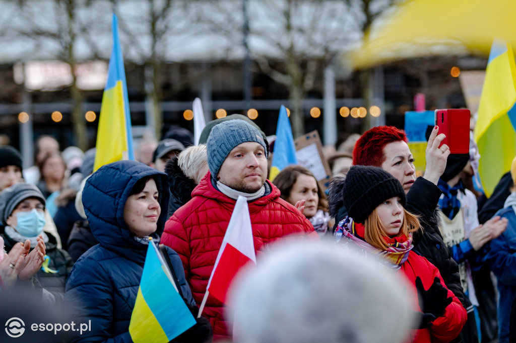 Sopot – solidarnie z Ukrainą. Wiec poparcia dla narodu ukraińskiego