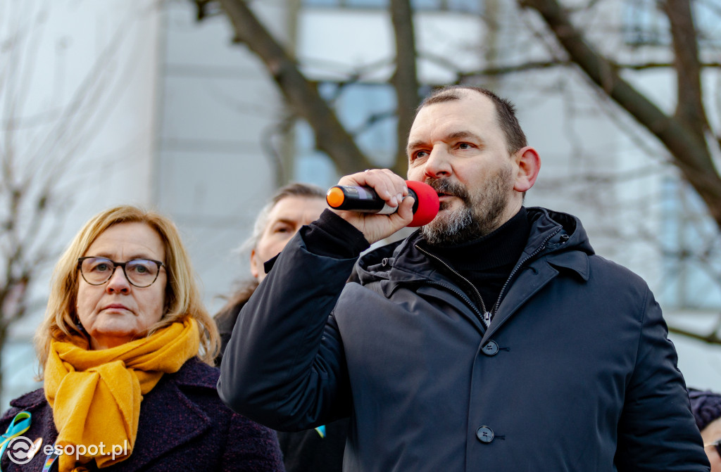 Sopot – solidarnie z Ukrainą. Wiec poparcia dla narodu ukraińskiego
