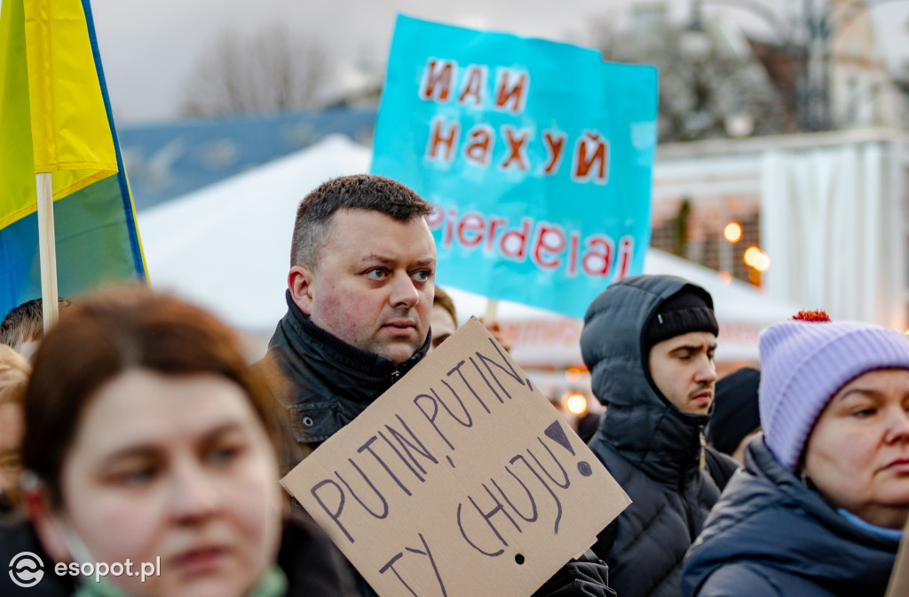 Sopot – solidarnie z Ukrainą. Wiec poparcia dla narodu ukraińskiego