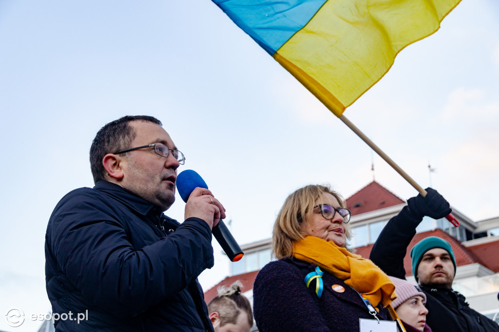 Sopot – solidarnie z Ukrainą. Wiec poparcia dla narodu ukraińskiego