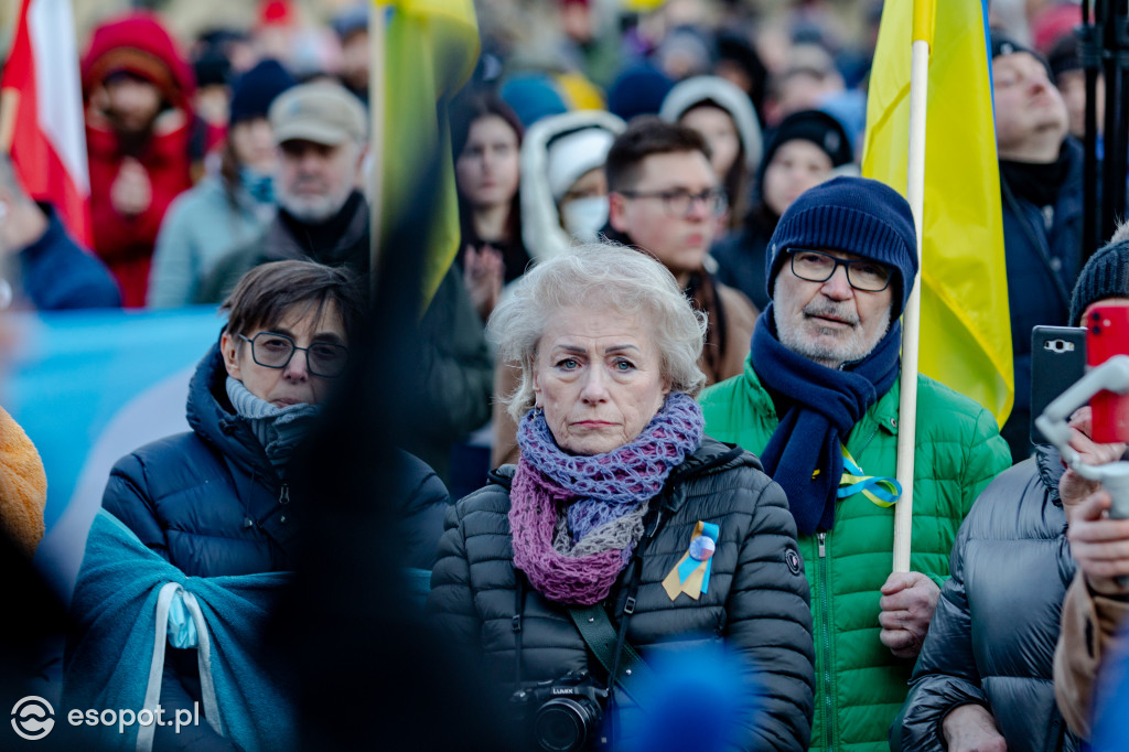 Sopot – solidarnie z Ukrainą. Wiec poparcia dla narodu ukraińskiego