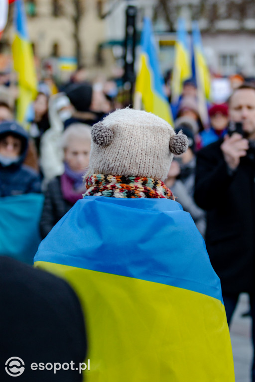 Sopot – solidarnie z Ukrainą. Wiec poparcia dla narodu ukraińskiego