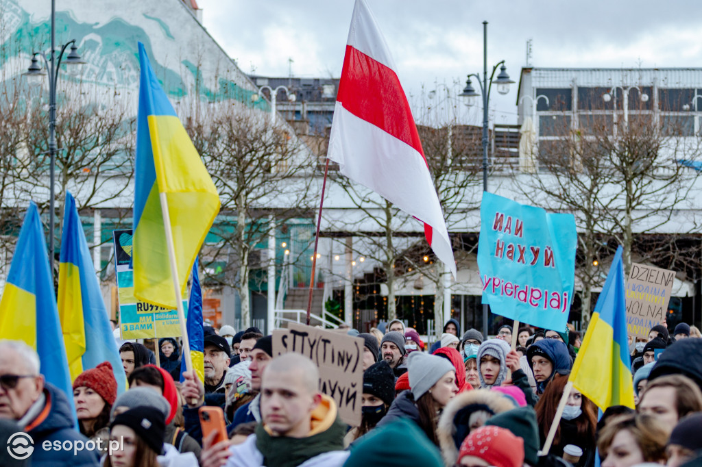 Sopot – solidarnie z Ukrainą. Wiec poparcia dla narodu ukraińskiego