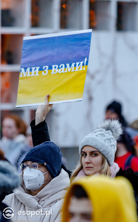 Sopot – solidarnie z Ukrainą. Wiec poparcia dla narodu ukraińskiego