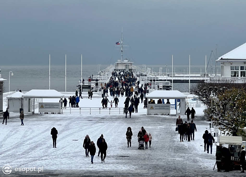 Piękny, zimowy Sopot na zdjęciach! Biała jesień w kurorcie [FOTO]