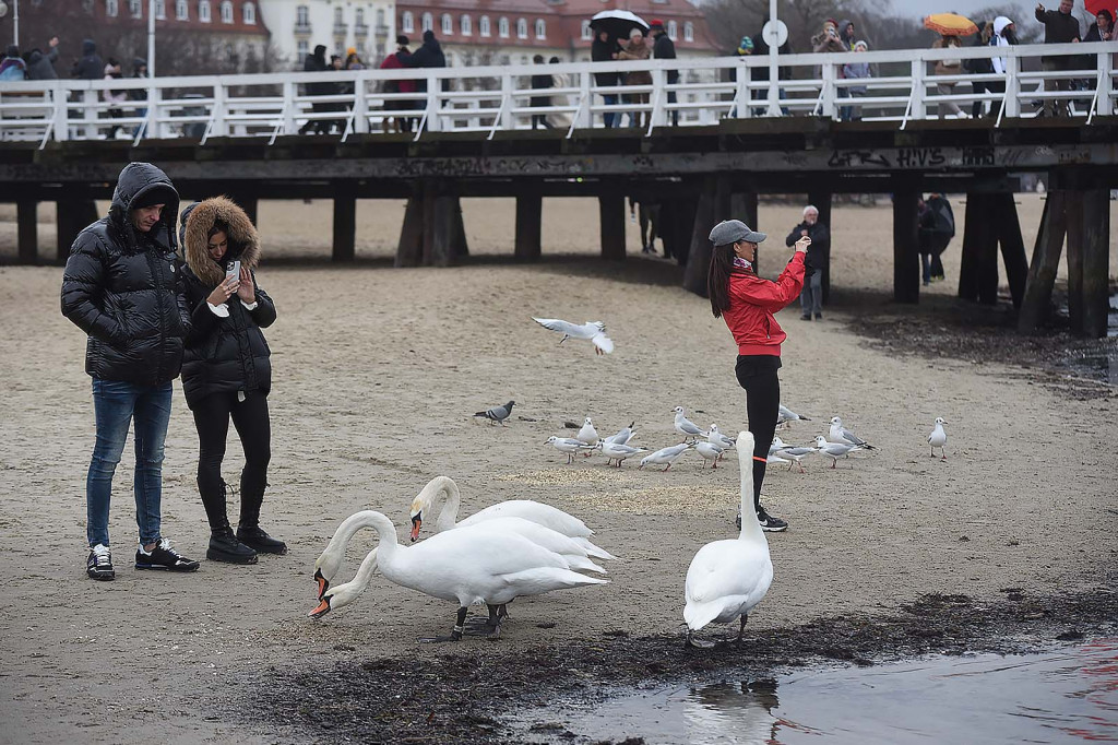 Mokry koniec świąt w Sopocie! Klimatyczne zdjęcia z pochmurnego kurortu [FOTO]