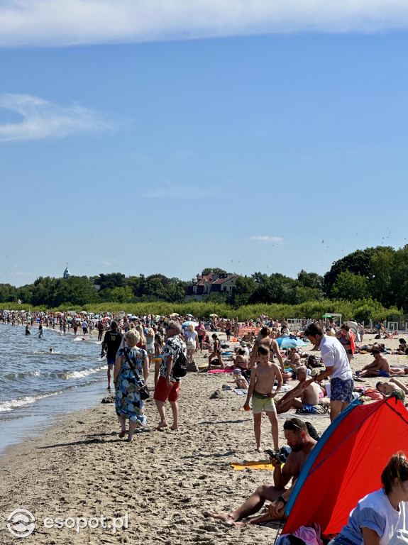 Plaża pękała w szwach! Gorące lato w Sopocie
