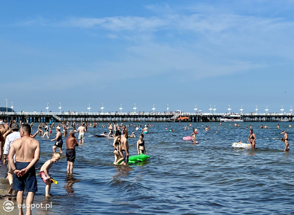 Plaża pękała w szwach! Gorące lato w Sopocie