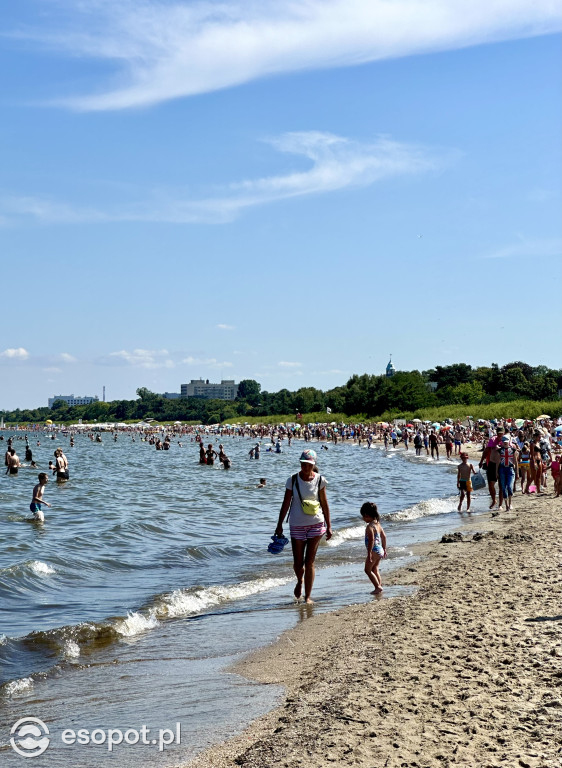 Plaża pękała w szwach! Gorące lato w Sopocie