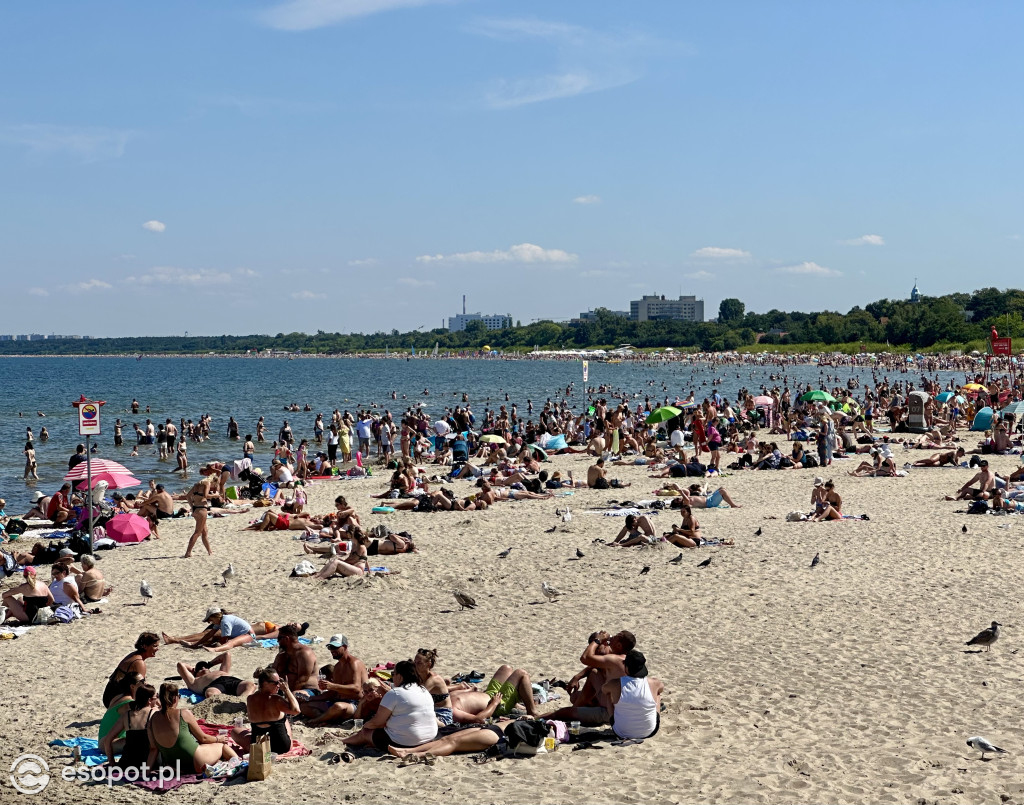 Plaża pękała w szwach! Gorące lato w Sopocie