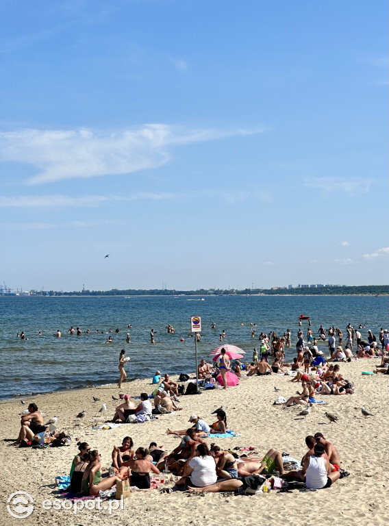 Plaża pękała w szwach! Gorące lato w Sopocie
