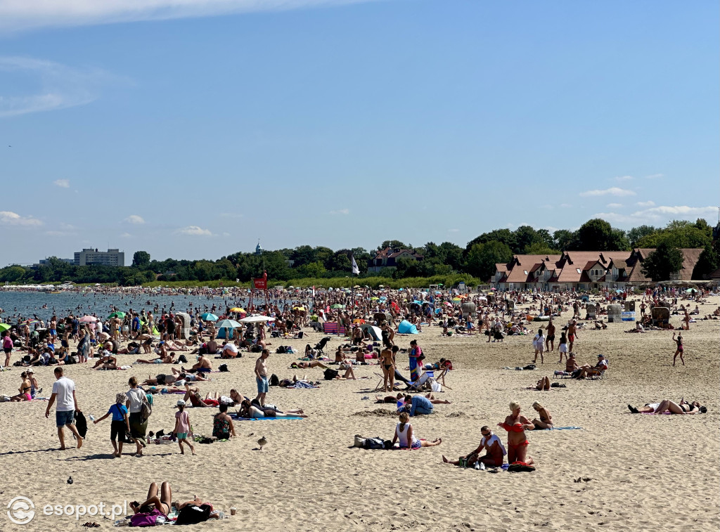 Plaża pękała w szwach! Gorące lato w Sopocie