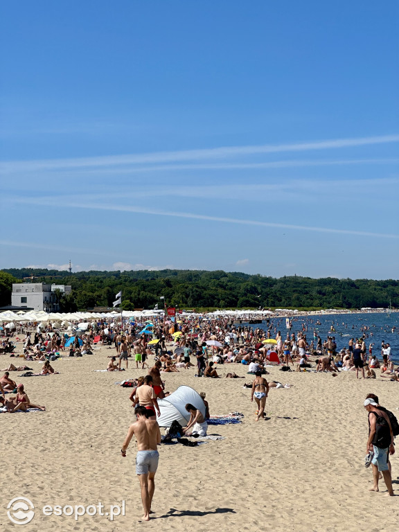 Plaża pękała w szwach! Gorące lato w Sopocie
