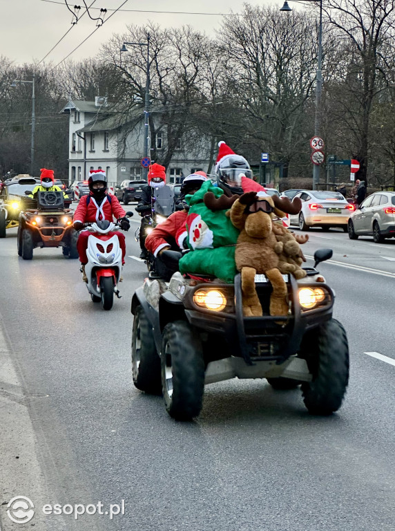 Setki Mikołajów w Sopocie! Magiczna parada na motocyklach [FOTO]