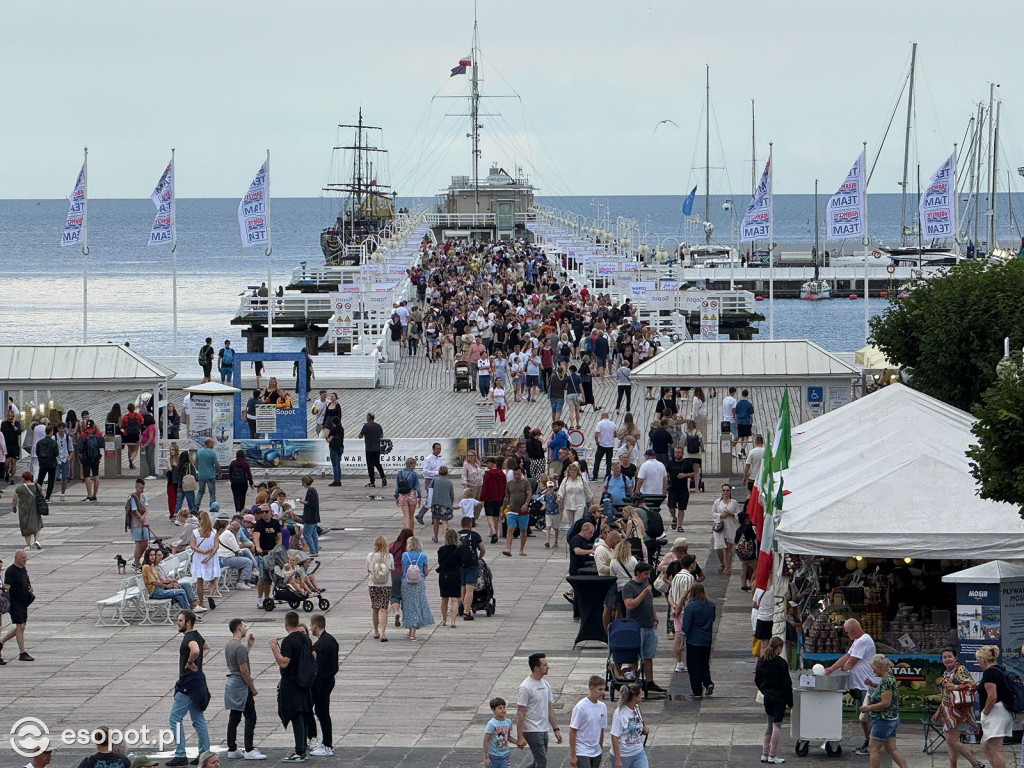 Prognozy nie odstraszyły turystów w Sopocie! Tłumy w pierwszy weekend sierpnia  [FOTO]