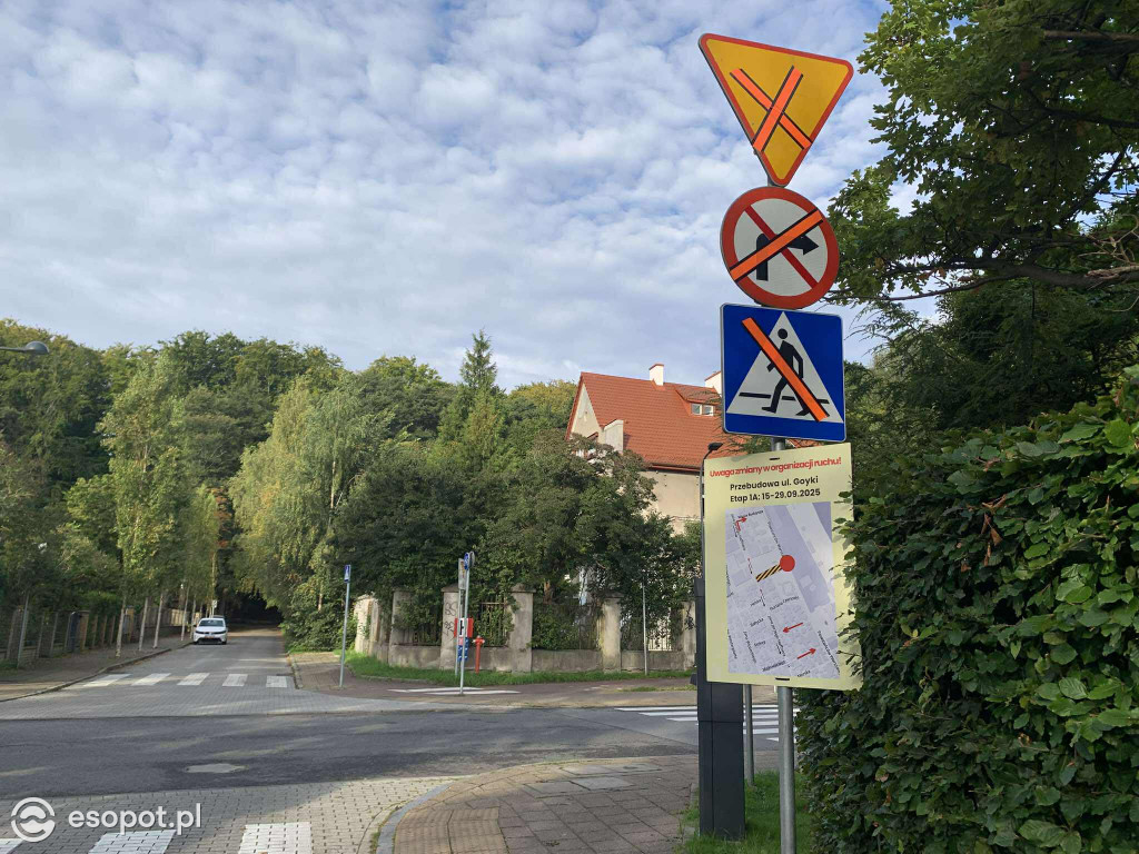 Remont ulicy Goyki w Sopocie. Warto czekać na efekt [FOTO]