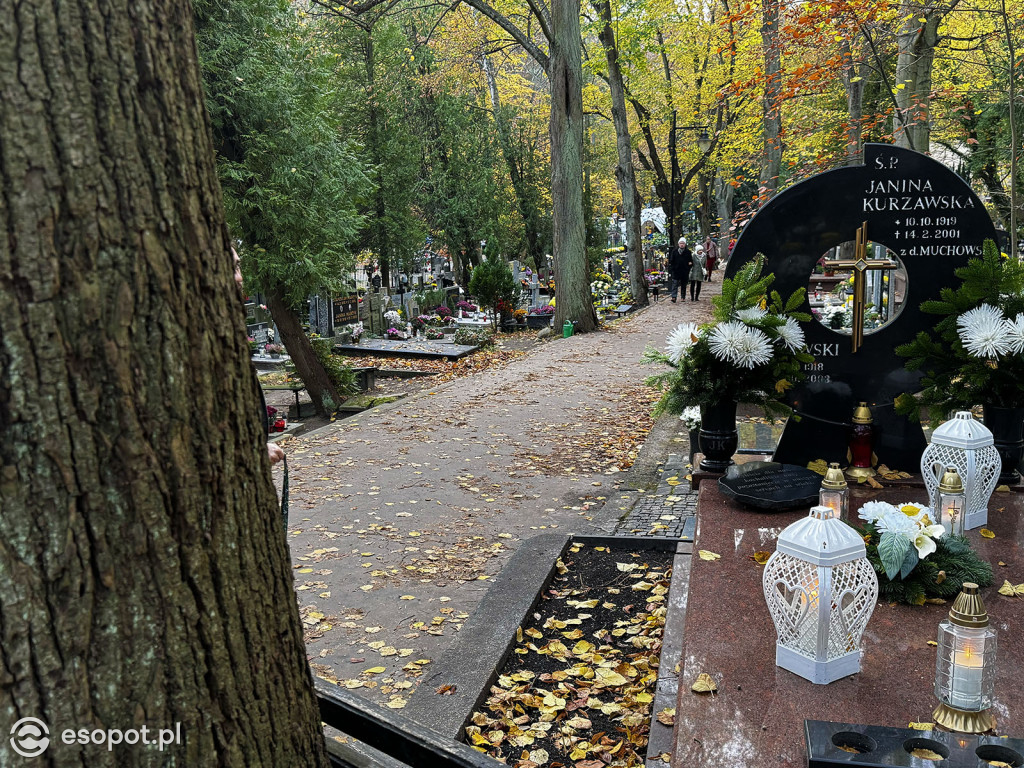 Wszystkich Świętych w Sopocie. Tysiące zniczy i tłumy na cmentarzach [FOTO]