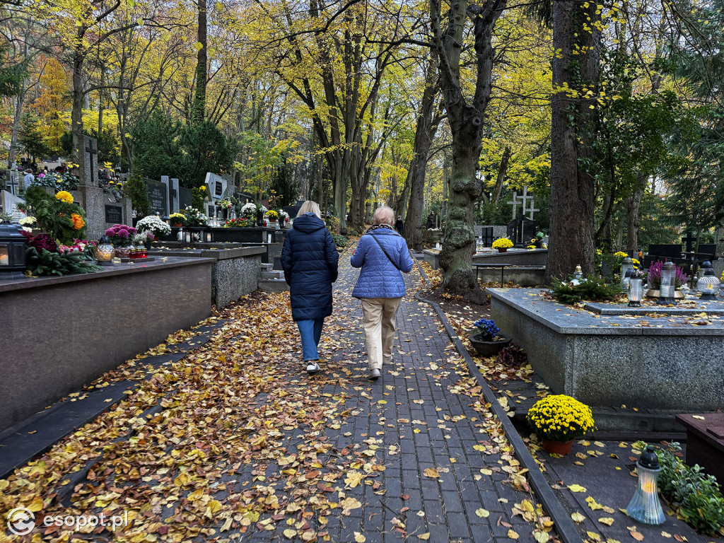 Wszystkich Świętych w Sopocie. Tysiące zniczy i tłumy na cmentarzach [FOTO]