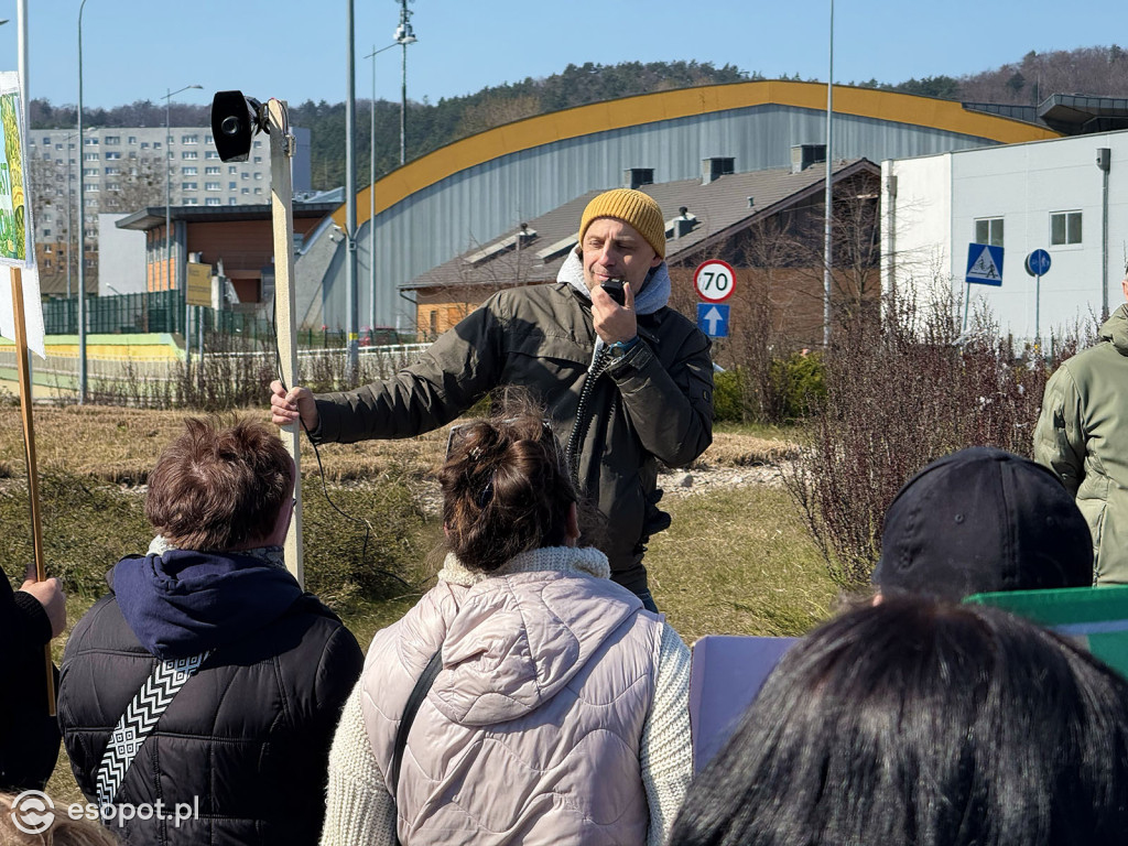 Protest i blokada ronda przy Ergo Arenie. Akcja związana z planem zabudowy terenów zielonych [FOTO]
