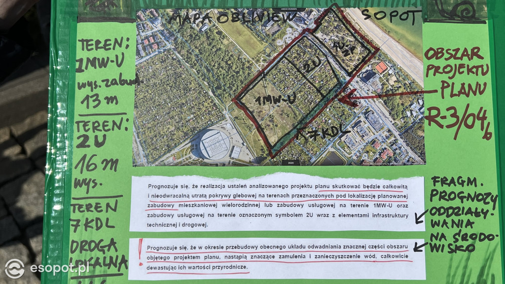 Protest i blokada ronda przy Ergo Arenie. Akcja związana z planem zabudowy terenów zielonych [FOTO]